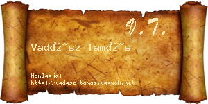 Vadász Tamás névjegykártya